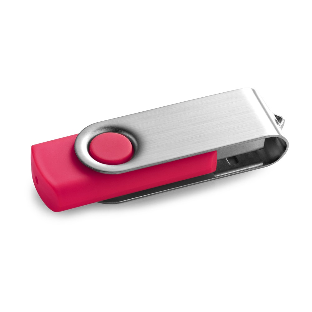 CLAUDIUS 8GB. Μονάδα flash USB 8 GB με μεταλλικό κλιπ - Ροζ