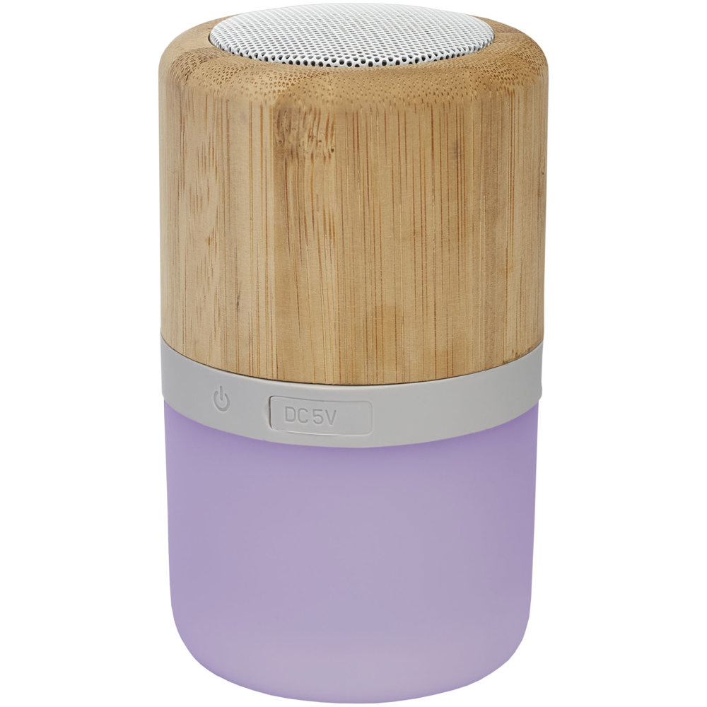 Aurea bamboo Bluetooth® speaker with light 