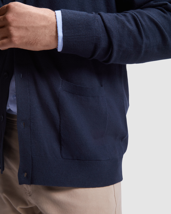 EXPLORER CARDIGAN S/S NAVY BLUE
