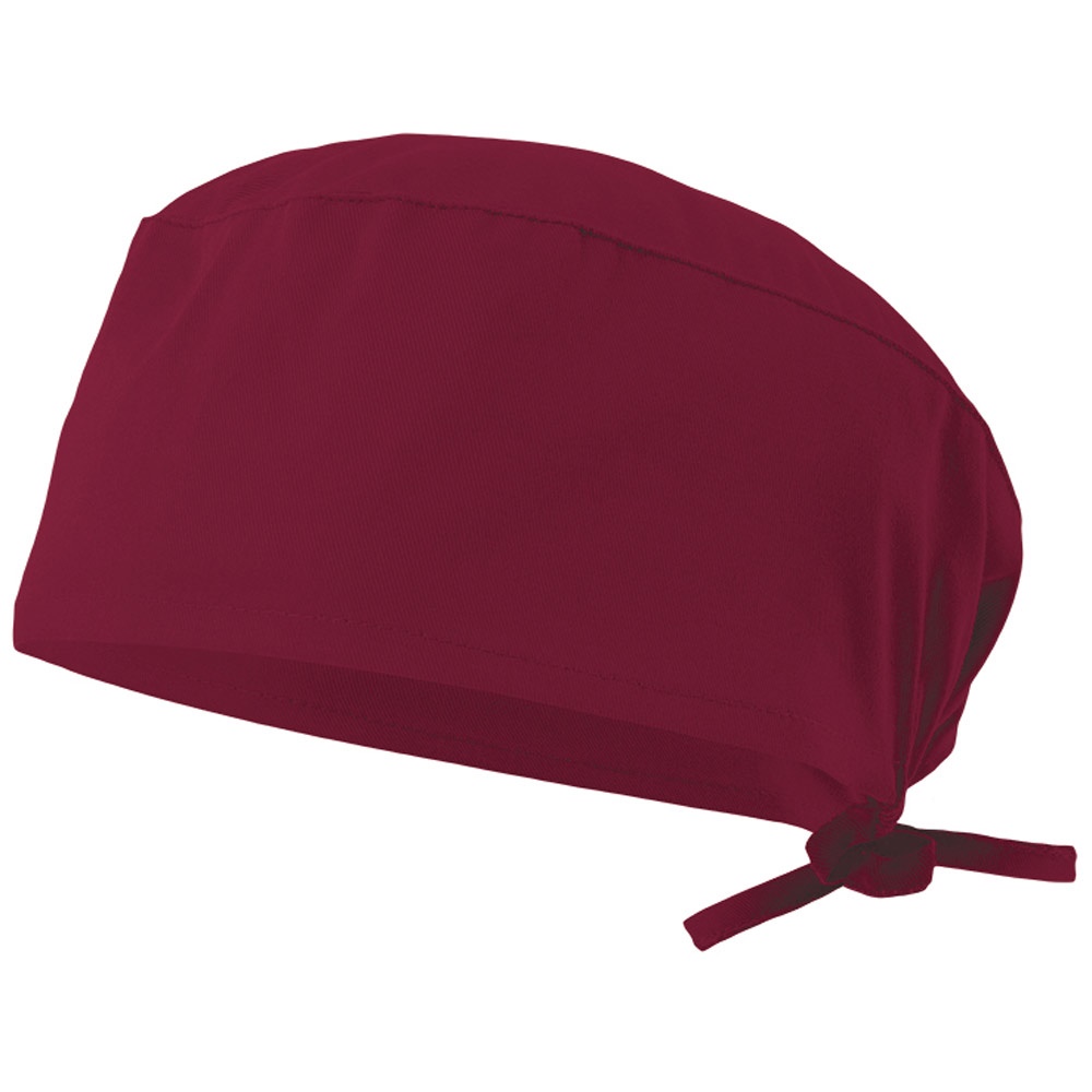 VL ENLIL. Σκουφάκι υγιεινής από twill (190g/m²), από βαμβάκι (35%) και πολυεστέρα (65%) - Βουργουνδί