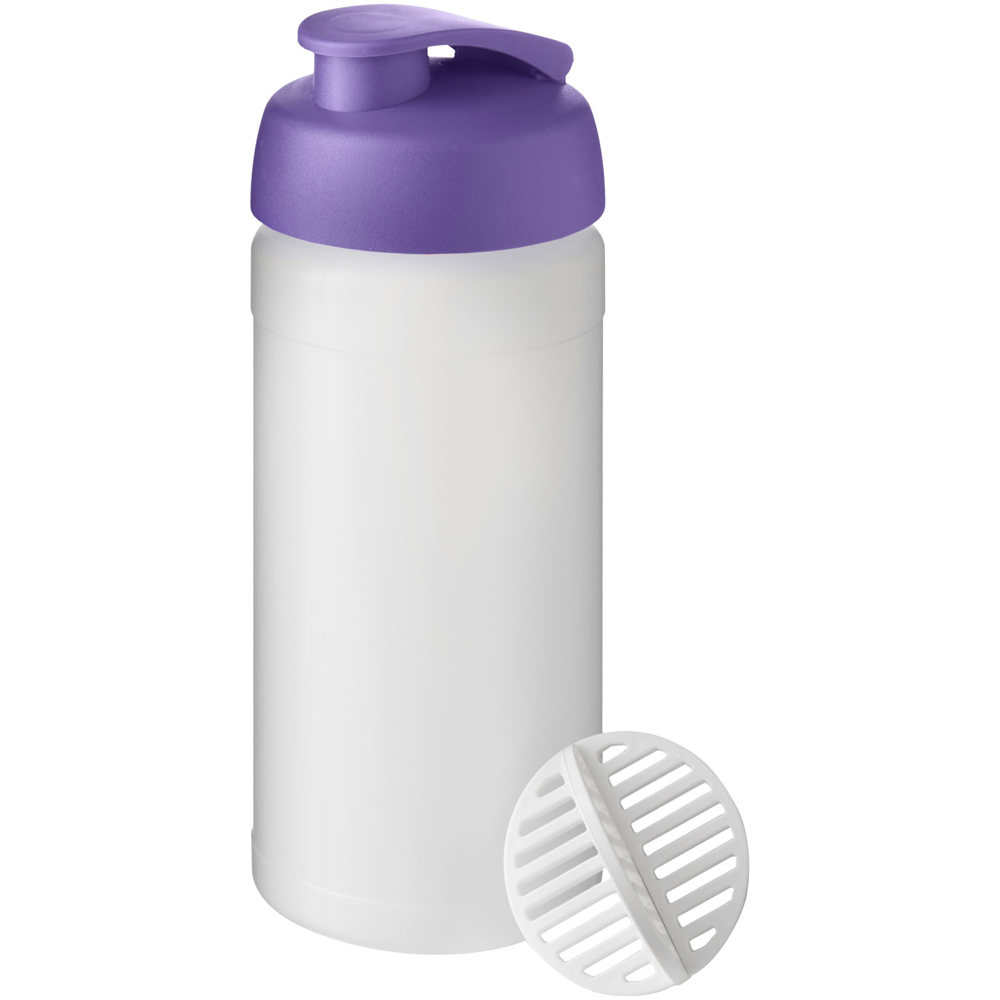 Baseline Plus 500 ml shaker bottle - Purple, Frosted Clear