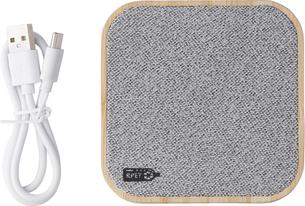Bamboo wireless charger Moses - Grey