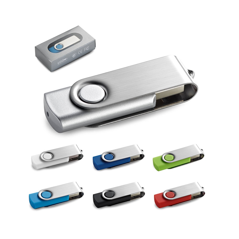 CLAUDIUS 4GB. Μονάδα flash USB 4 GB με μεταλλικό κλιπ