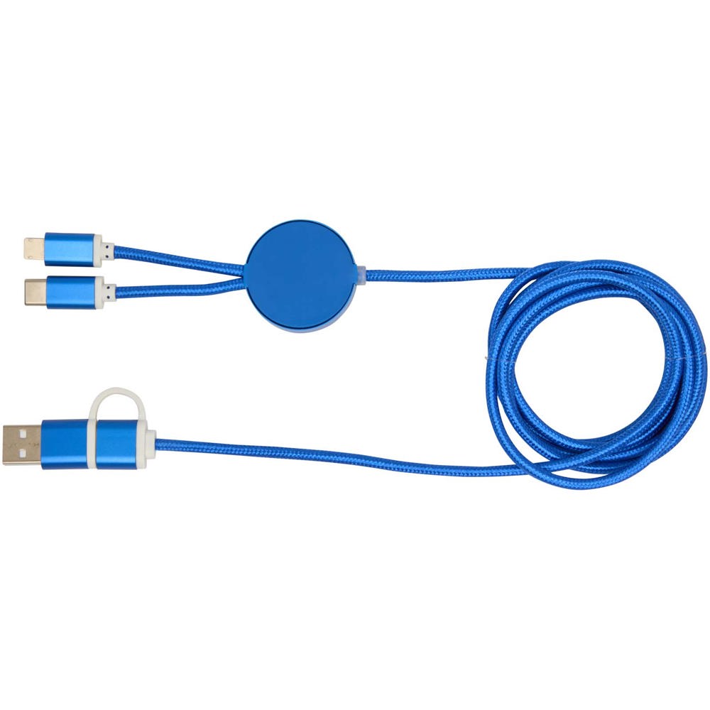 Alasia 5-in-1 recycled aluminium and plastic 150 cm data sync and 27W fast charge cable