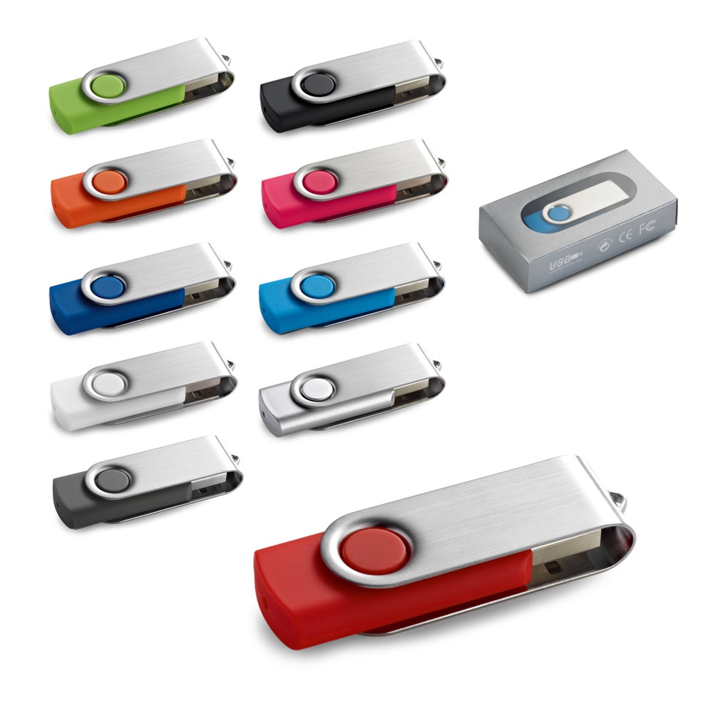 CLAUDIUS 8GB. Μονάδα flash USB 8 GB με μεταλλικό κλιπ
