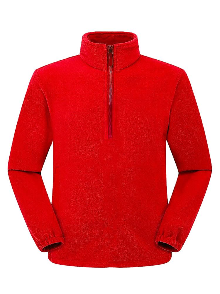 BS Polaris half zip fleece sweater, 160 gr/m² - Red (PMS 186c)