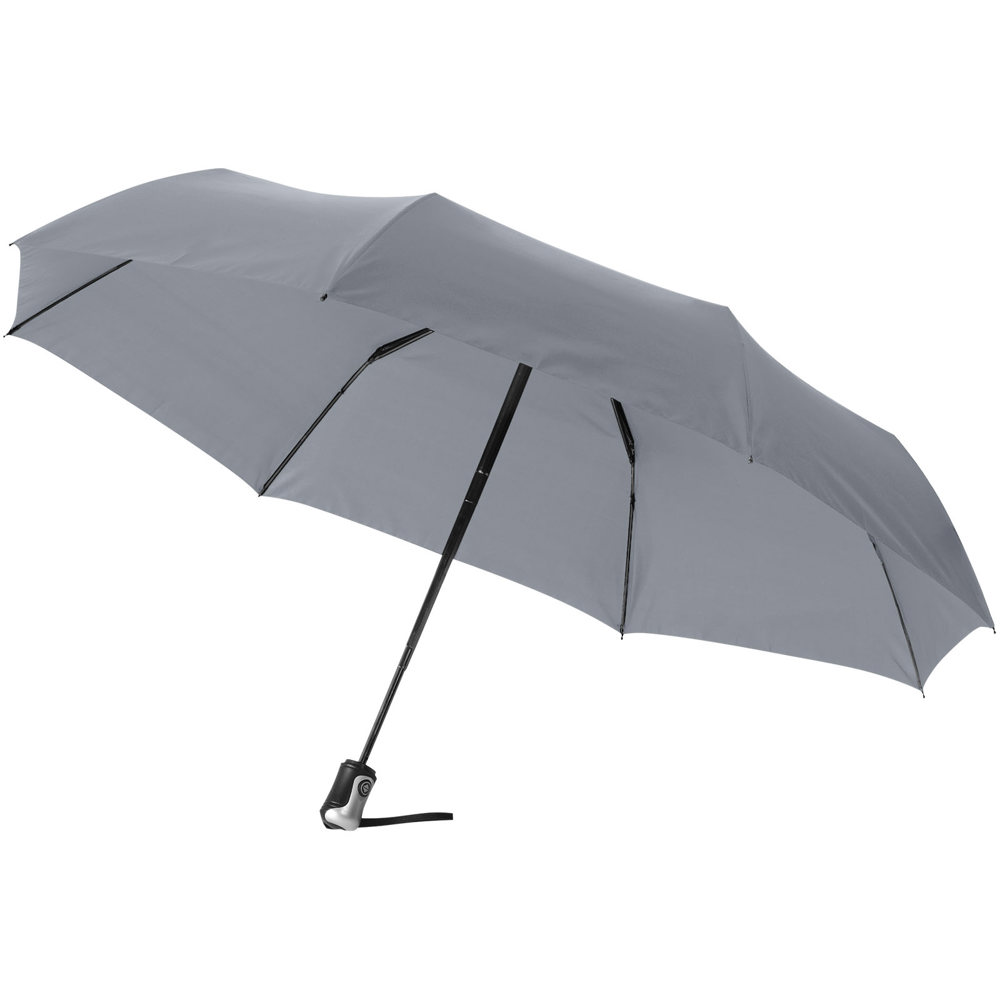 Alex 21.5" foldable auto open/close umbrella - Grey