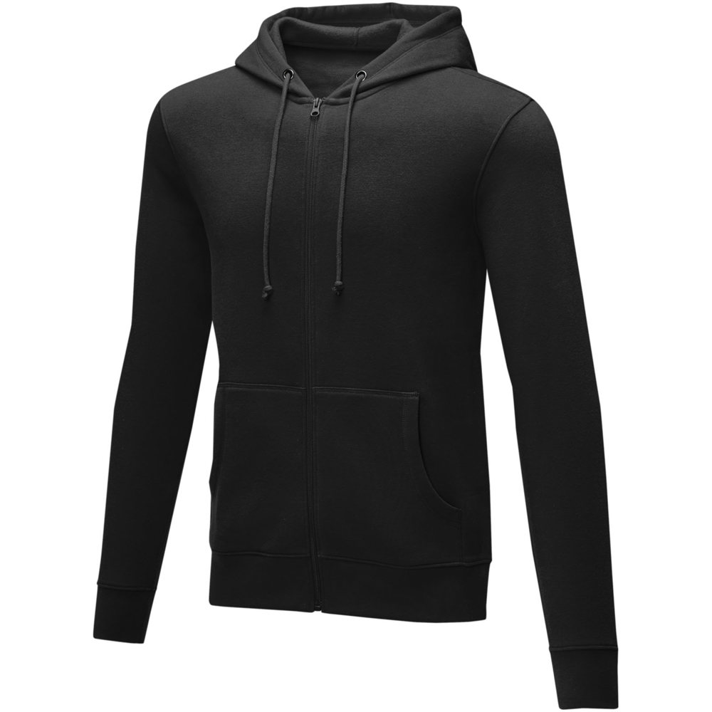 Charon 240 g/m2 unisex full zip hoodie - Black