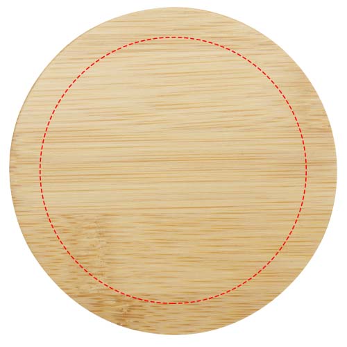 Leona 350 ml glass cup with bamboo lid