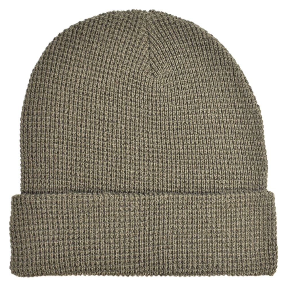 Waffle knitted hat - Olive green (PMS 7764c) / Olive green