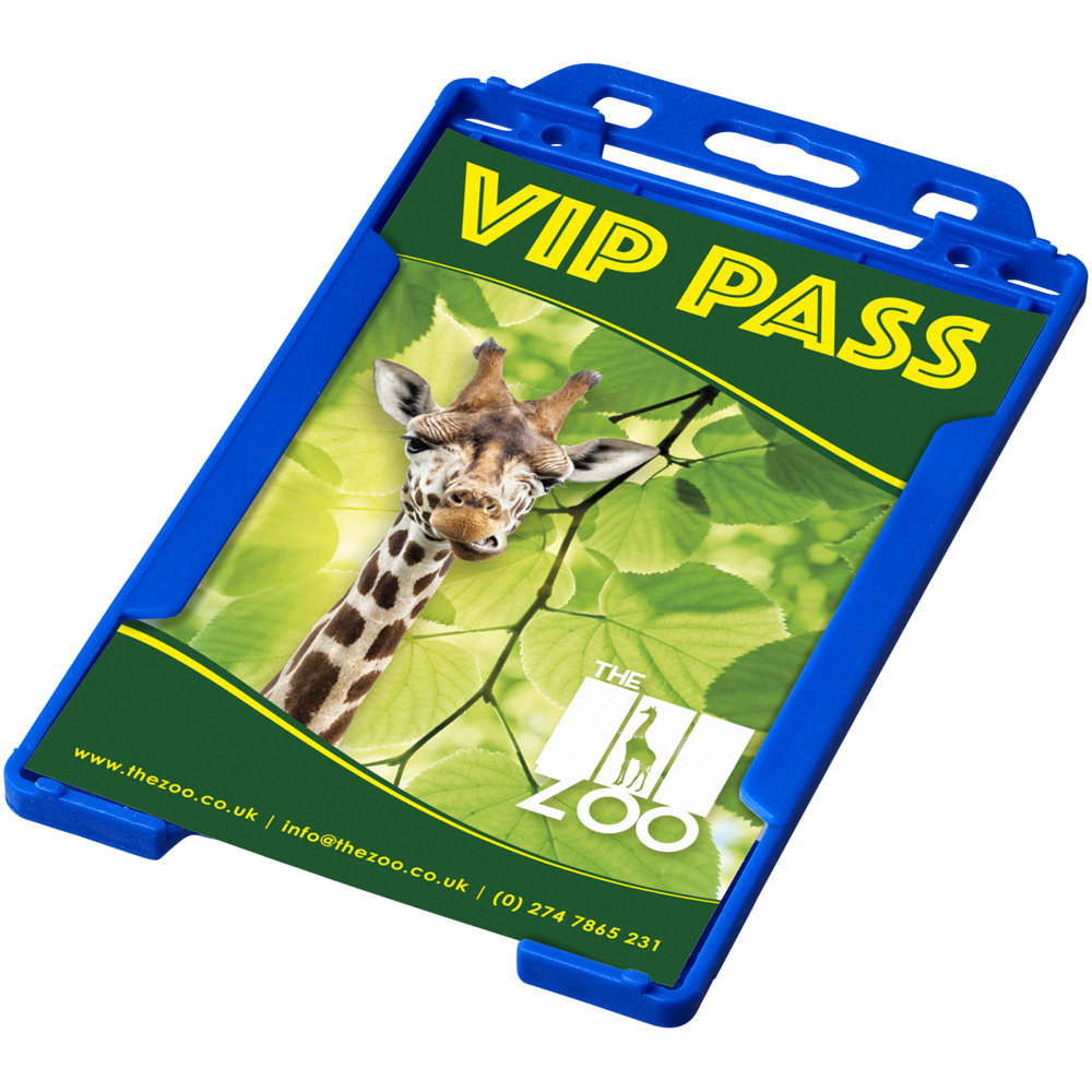 Pierre recycled plastic card holder - Blue
