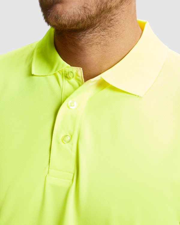 AV POLARIS LONG SLEEVE POLO SHIRT S/L NAVY BLUE/FLUOR ORANGE