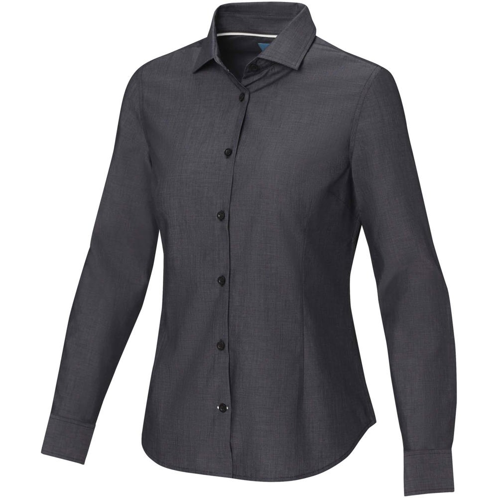 Cuprite long sleeve women's organic shirt - Black