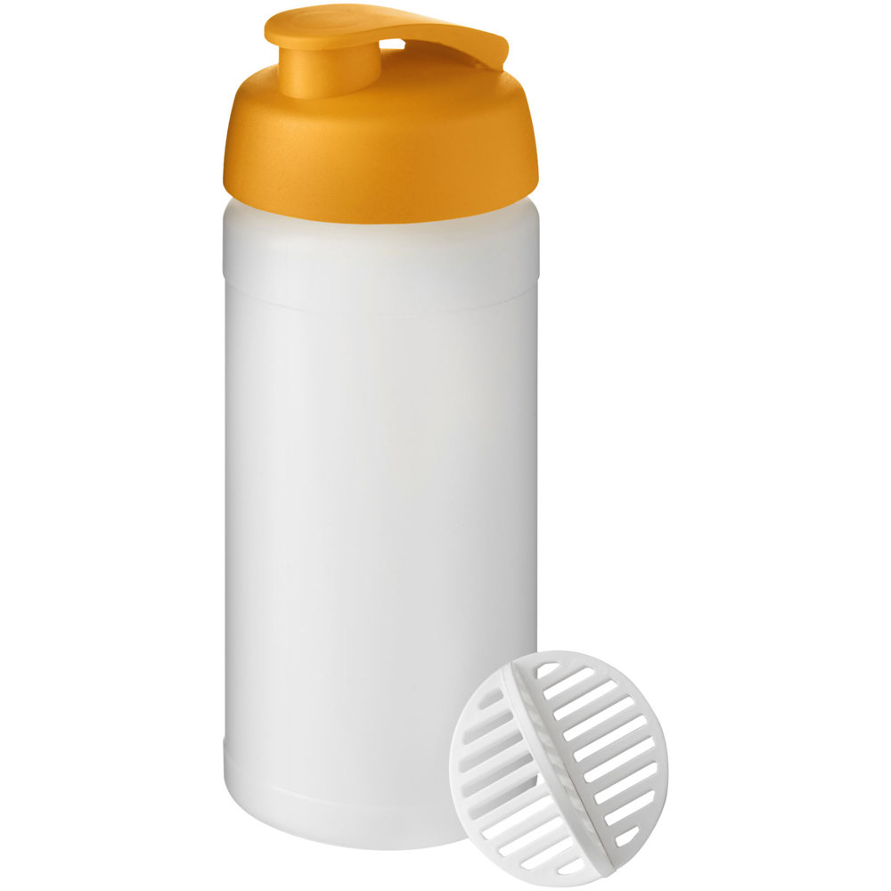 Baseline Plus 500 ml shaker bottle - Orange, Frosted Clear