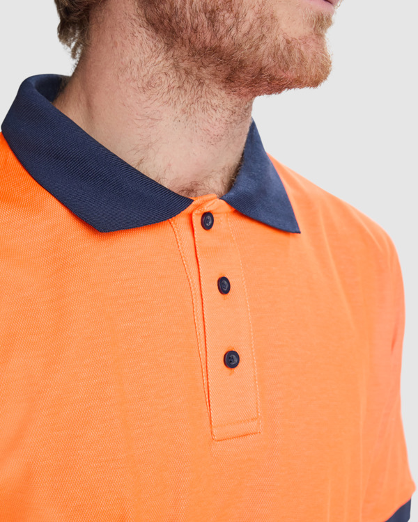 AV ATRIO POLO SHIRT S/S LEAD/FLUOR YELLOW