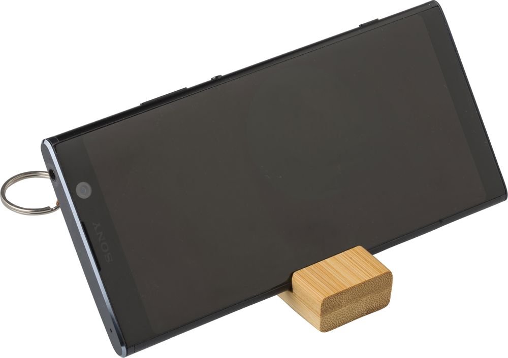 Bamboo key chain phone stand Kian
