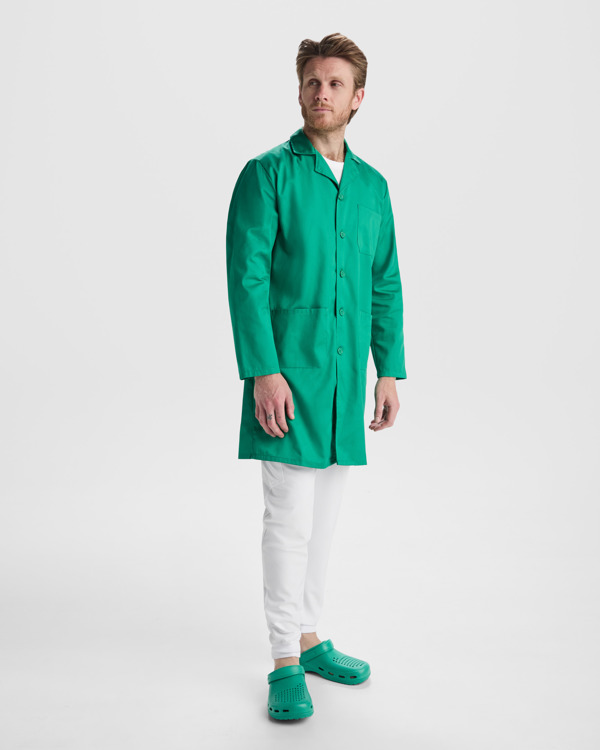 VACCINE LABCOAT S/L GREEN LAB