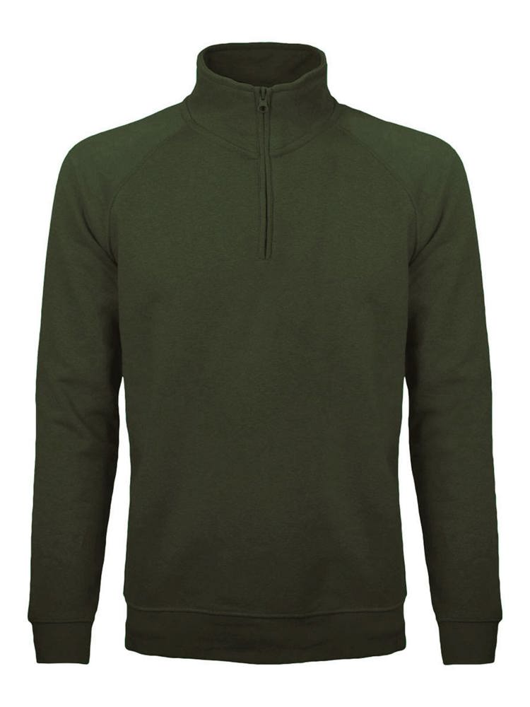 BS Sirio half zip sweater, 280 gr/m² - Olive green (PMS 418C)
