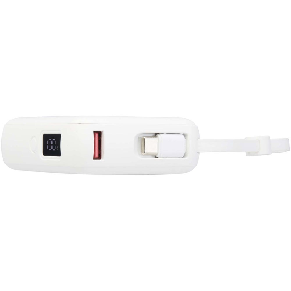 Acrux 10.000 mAh 35W tablet power bank with built in Type-C cable - made from recycled plastic