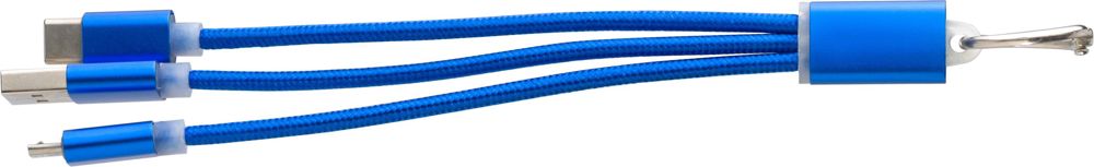 Aluminium alloy cable set Alvin - cobalt blue