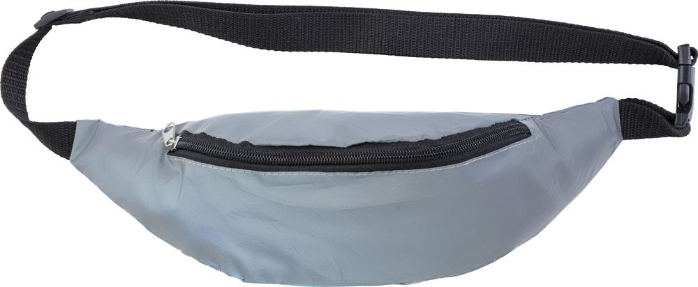 Polyester reflective waist bag Jocelyn - Silver
