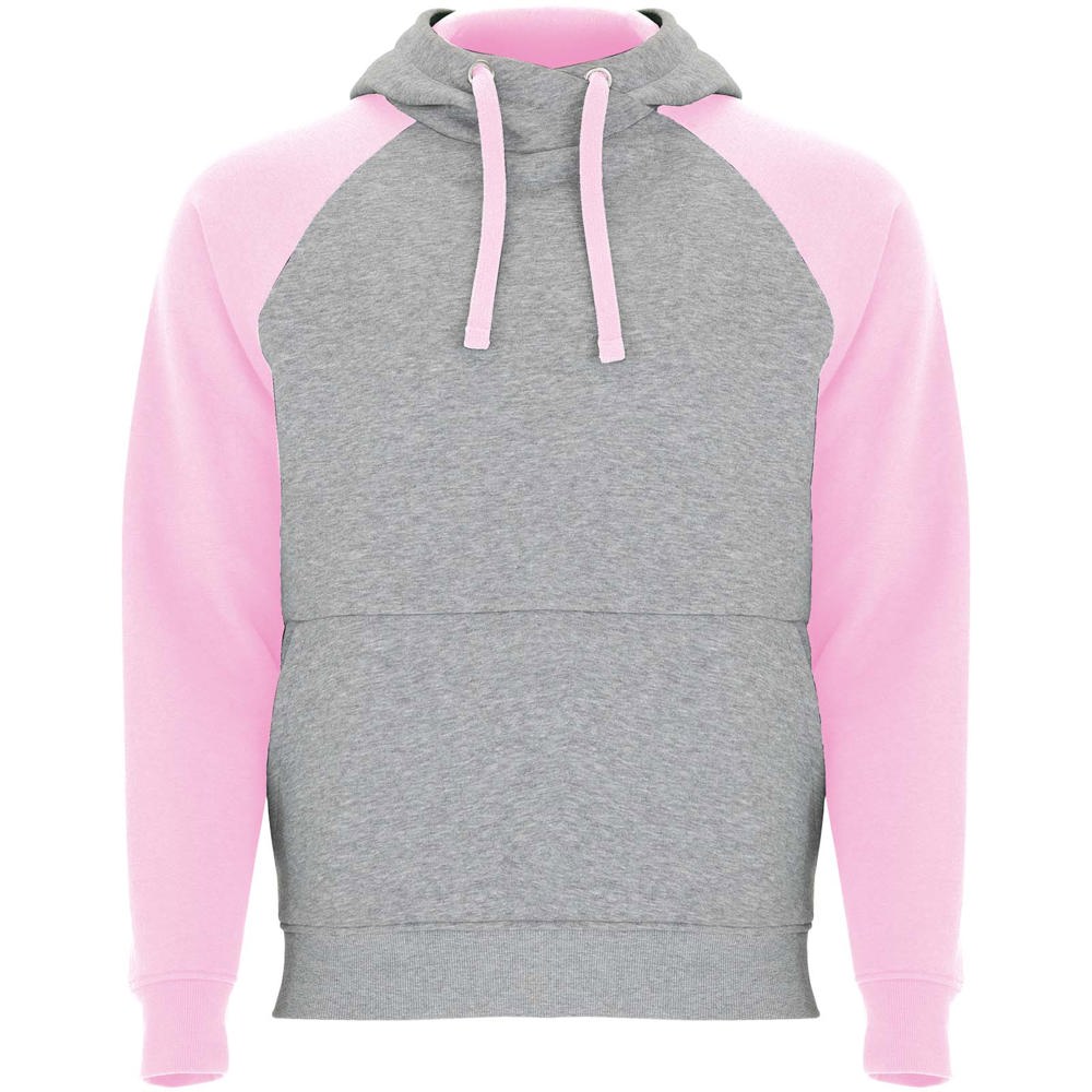 Badet 280 g/m² unisex two-tone hoodie - Heather grey, Light pink