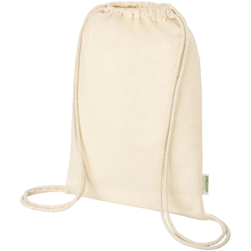 Odisha 140 g/m² OCS organic drawstring bag 5L - Natural