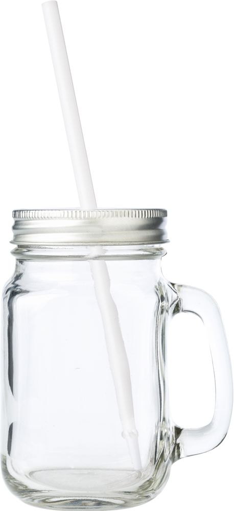 Glass mason jar Sakina - neutral