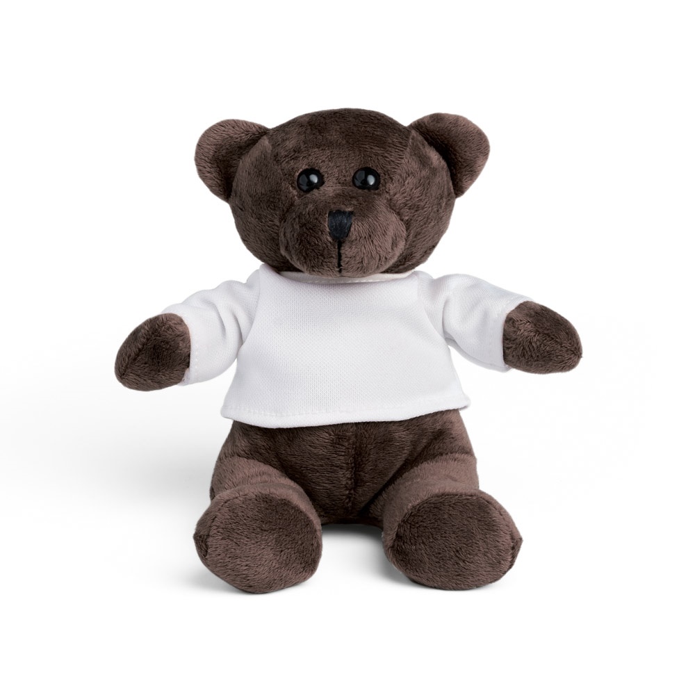 BEAR. Λούτρινο παιχνίδι αρκουδάκι με μπλουζάκι - Λευκό