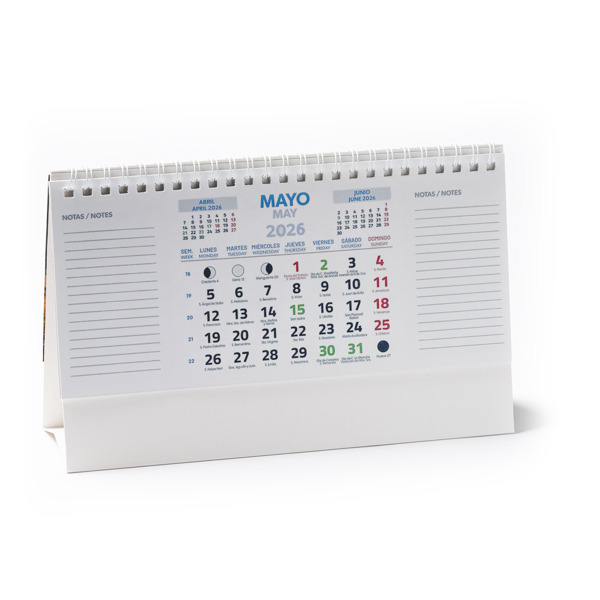 TABLE CALENDAR FLINT WHITE