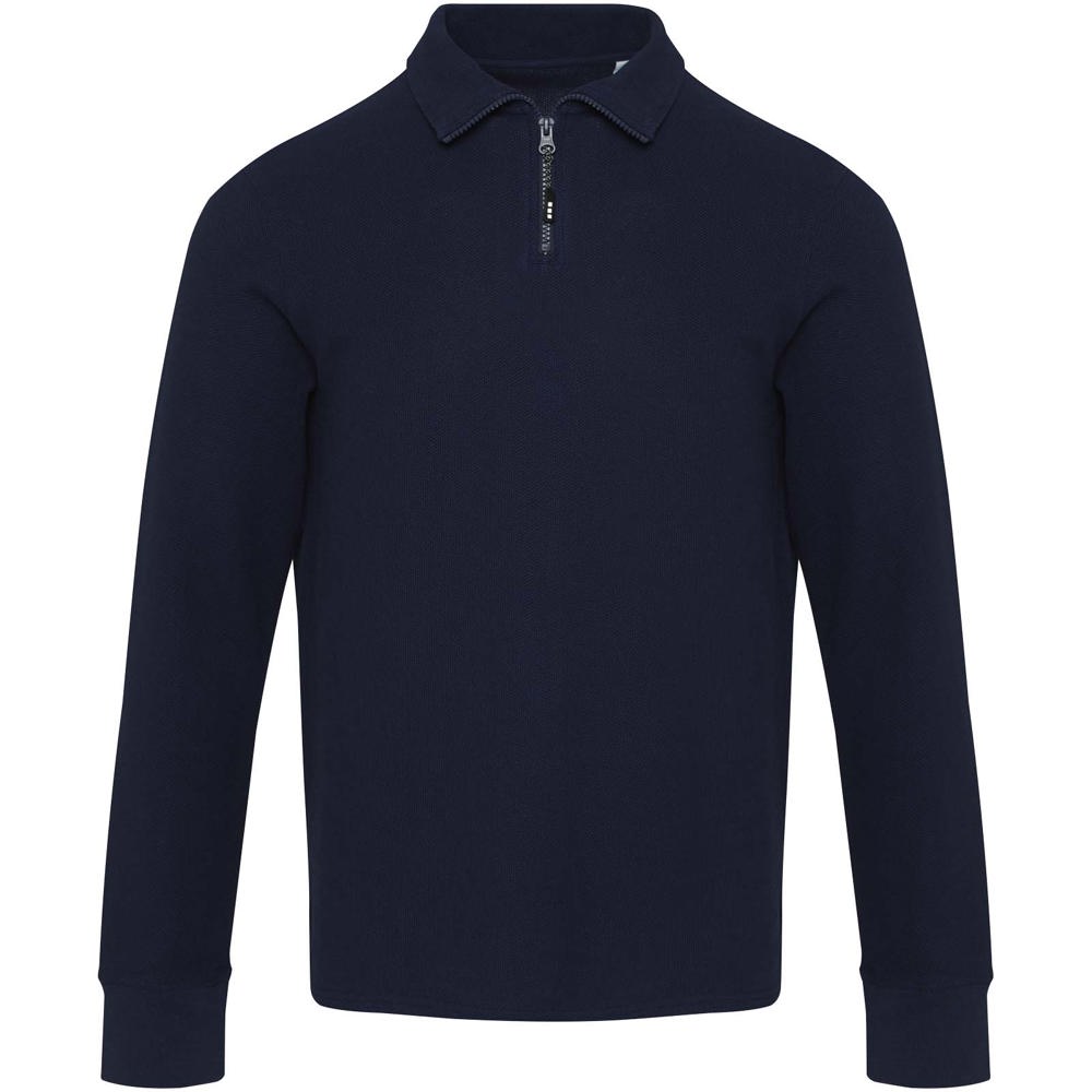 Apollo 245 g/m² long sleeve unisex half zip polo