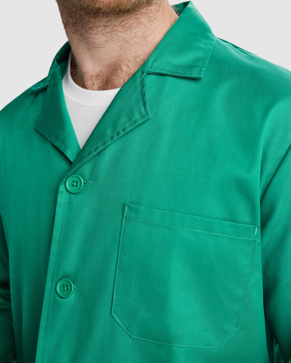 VACCINE LABCOAT S/L GREEN LAB