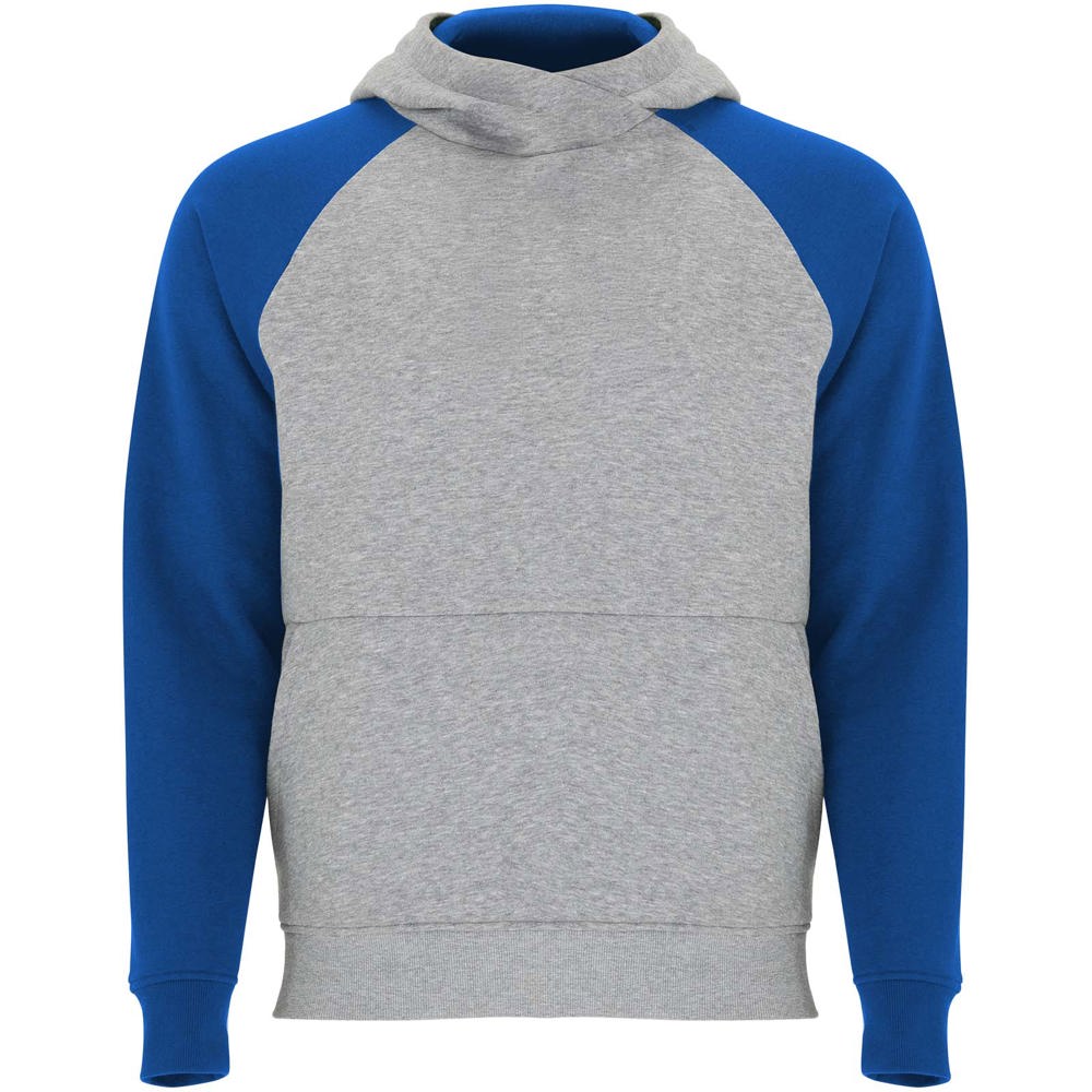 Badet 280 g/m² kids two-tone hoodie - Heather grey, Royal blue