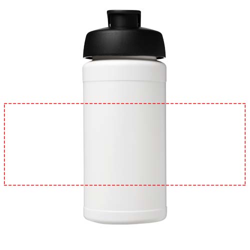 Baseline 500 ml recycled sport bottle with flip lid