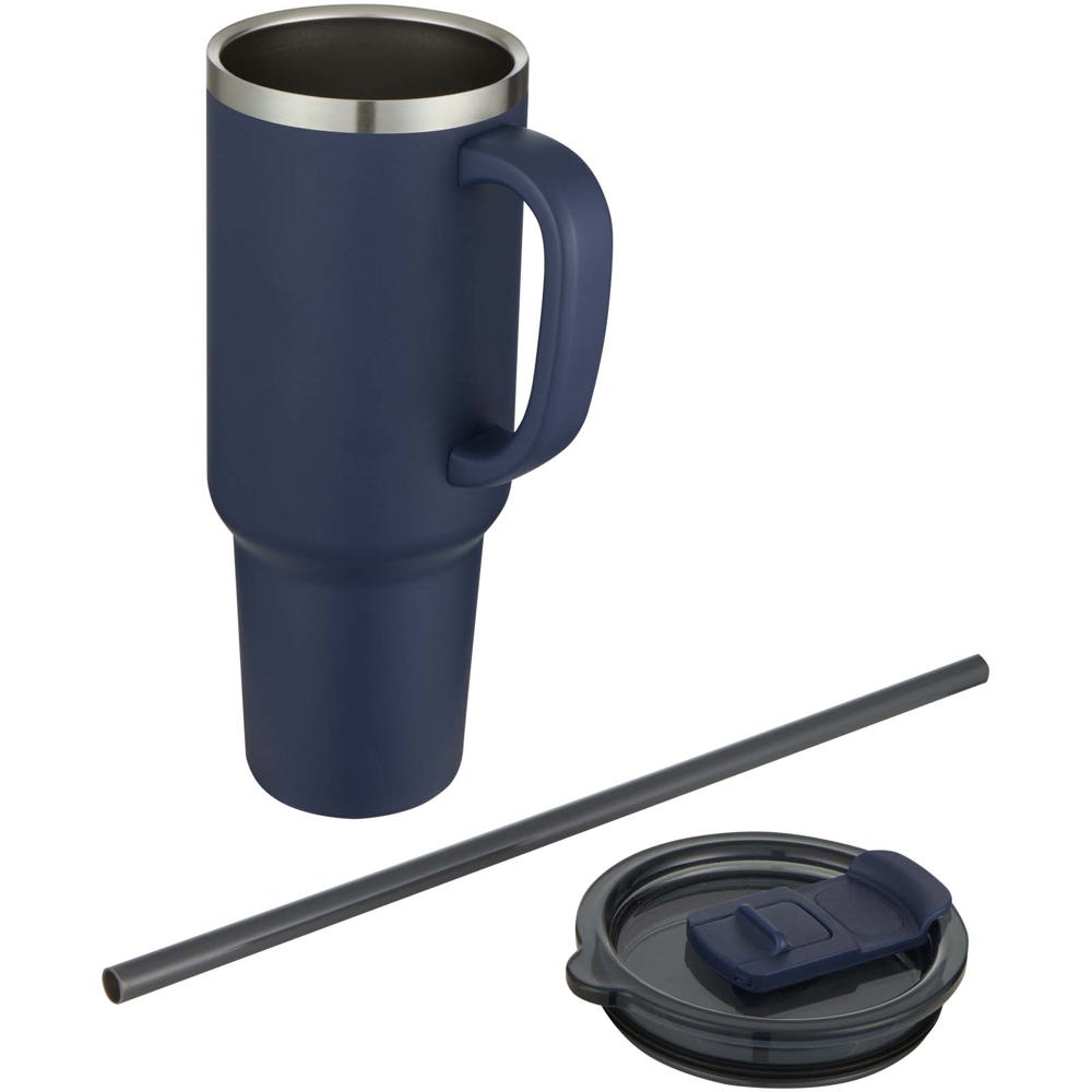 Sydney 1200 ml double wall RCS certified copper vacuum insulated tumbler with straw