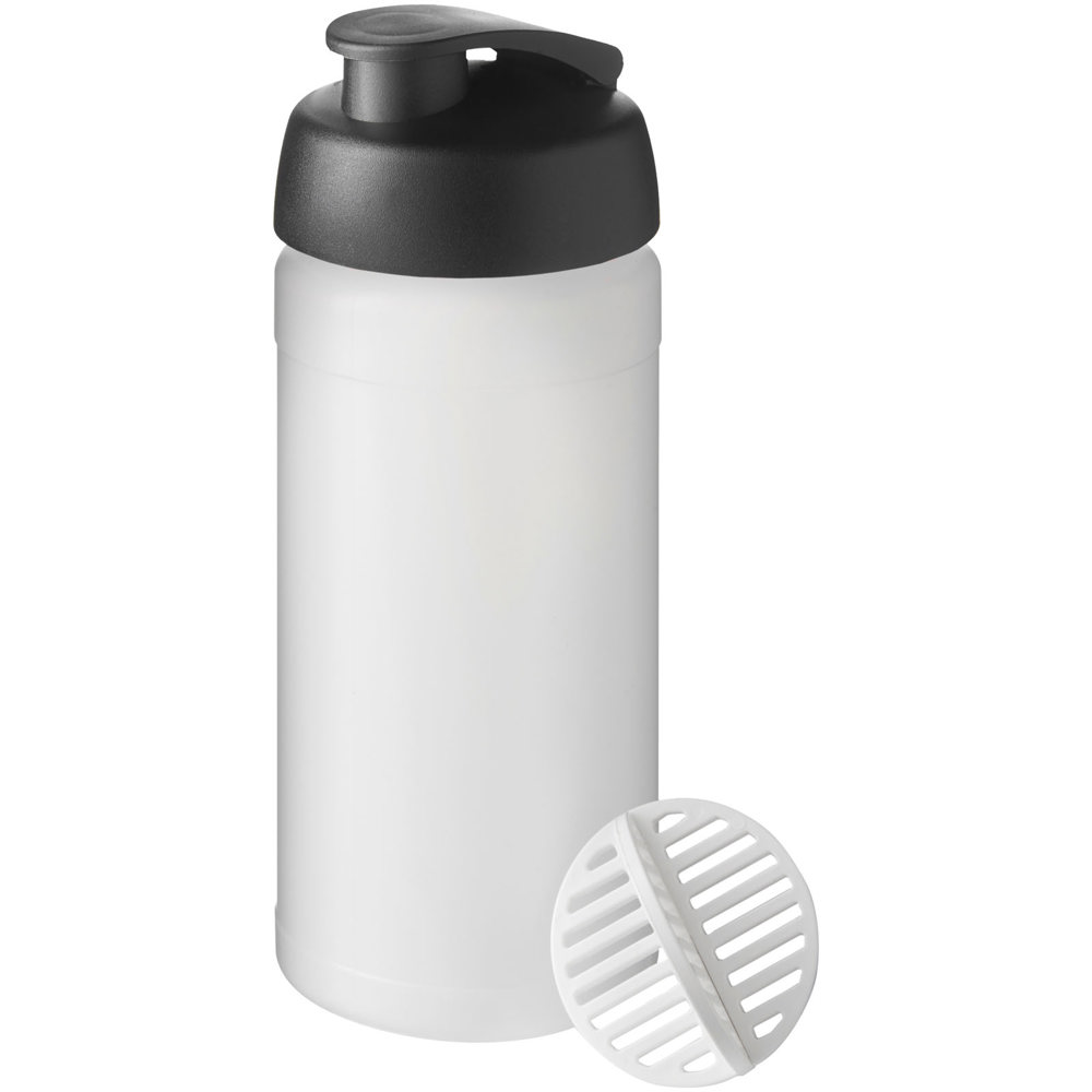 Baseline Plus 500 ml shaker bottle - Black, Frosted Clear