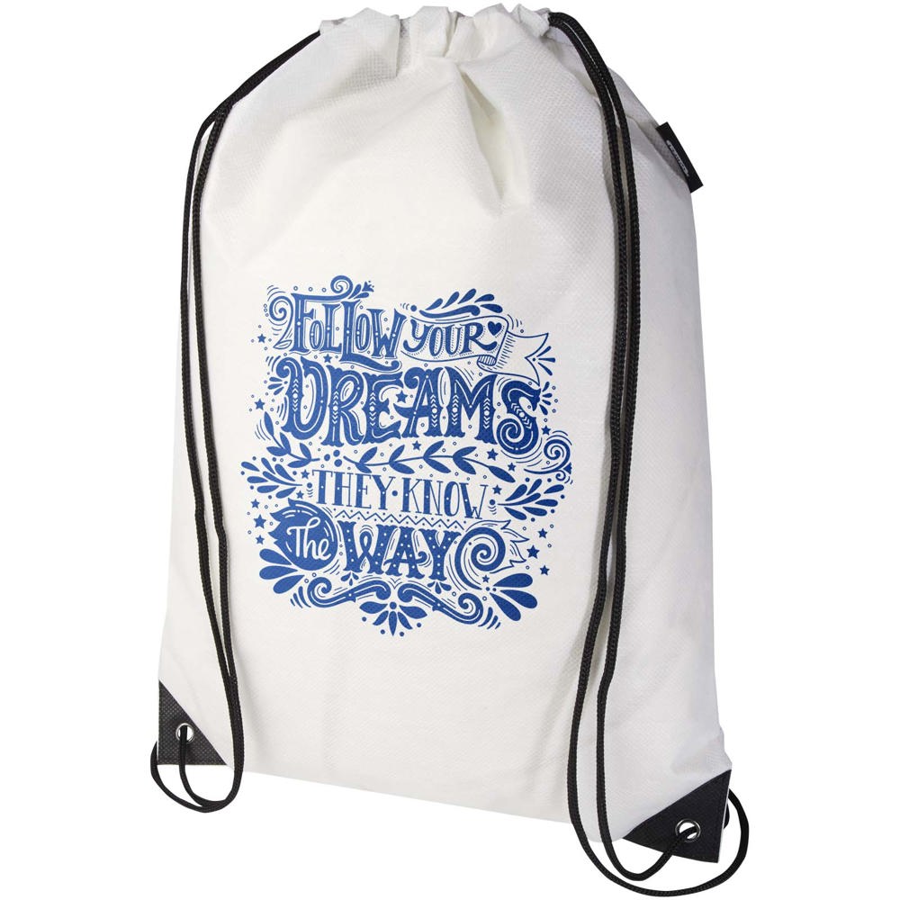 Evergreen GRS recycled non-woven drawstring bag 5L