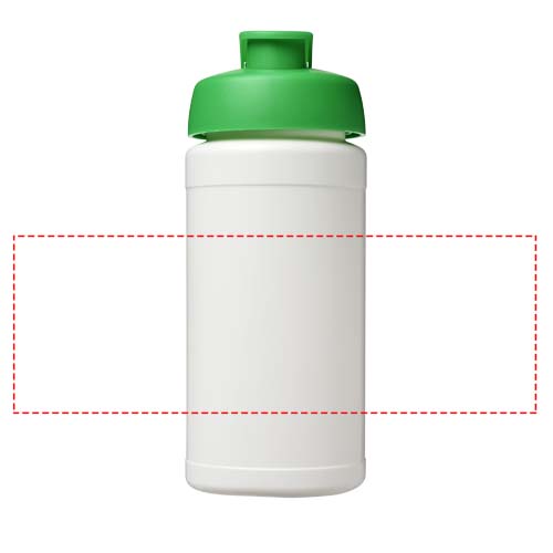 Baseline 500 ml recycled sport bottle with flip lid