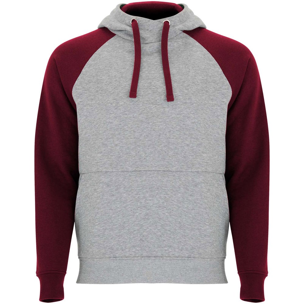 Badet 280 g/m² unisex two-tone hoodie - Heather grey, Garnet