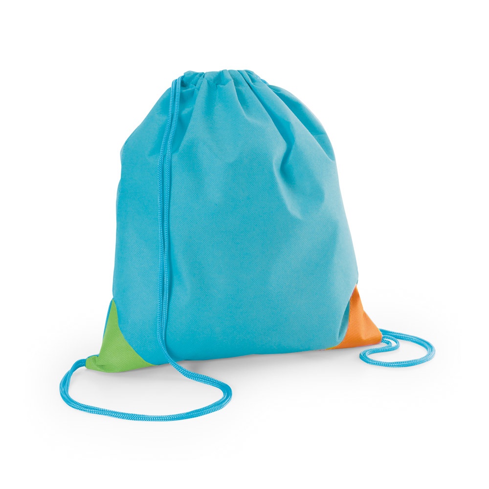 BISSAYA. Τσάντα με κορδόνι non-woven (80 g/m²) - Γαλάζιο