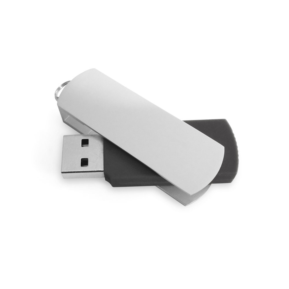 BOYLE 8GB. Μονάδα flash USB 8 GB με μεταλλικό κλιπ - Μαύρο