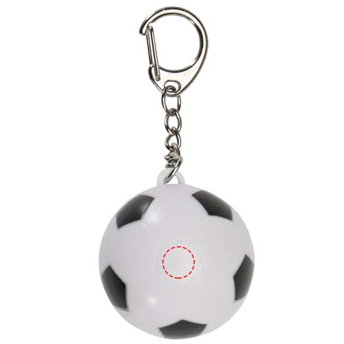 Rami football-shaped vanilla lip balm with SPF 15 and keychain