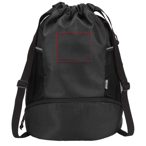 Nomad GRS recycled sports drawstring bag with bottom compartment 18L
