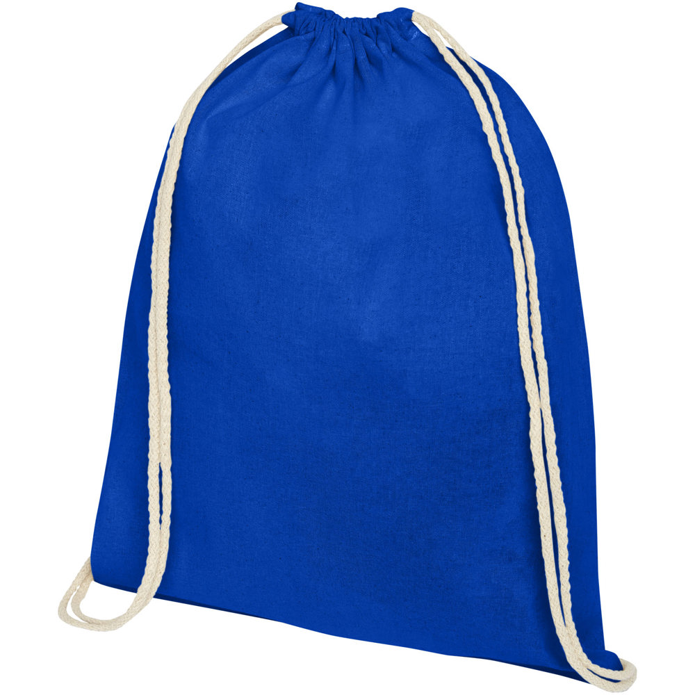 Oregon 100 g/m² cotton drawstring bag 5L - Royal Blue