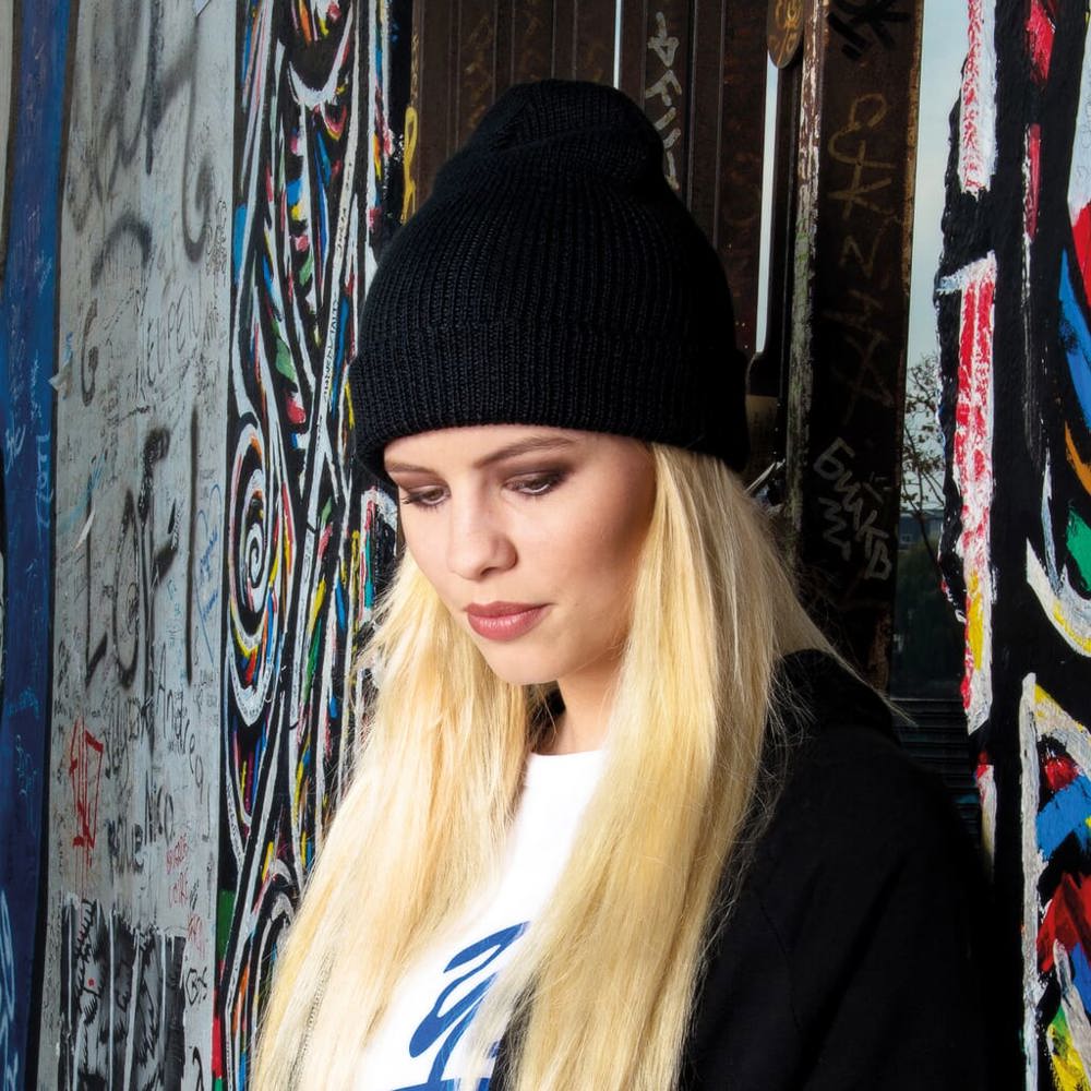 Knitted wool hat