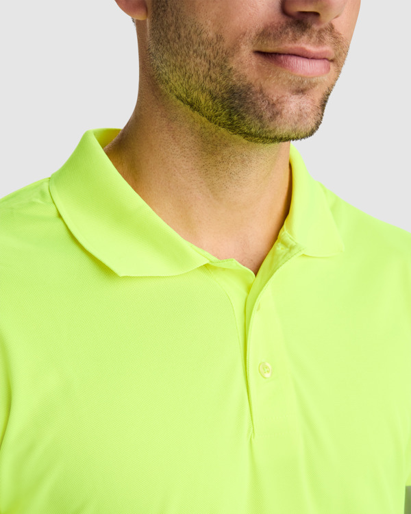AV POLARIS LONG SLEEVE POLO SHIRT S/L NAVY BLUE/FLUOR ORANGE