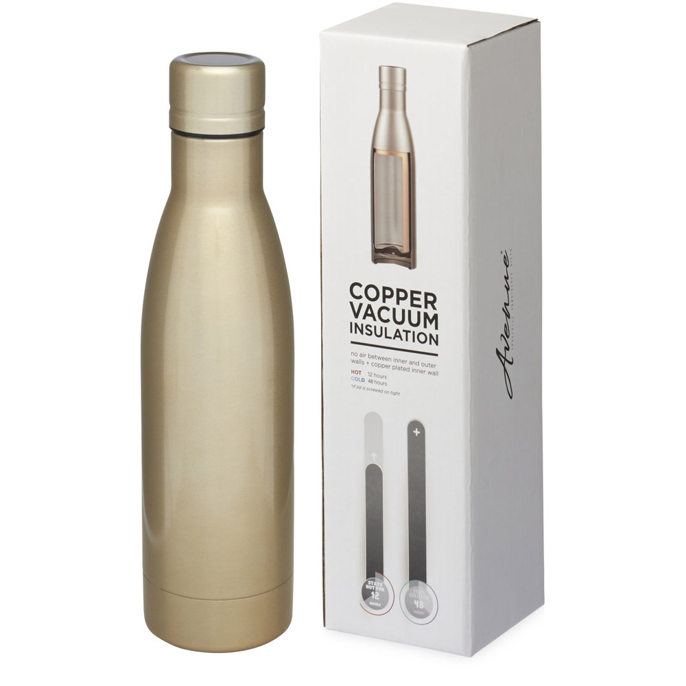 Vasa 500 ml copper vacuum insulated bottle - Gold