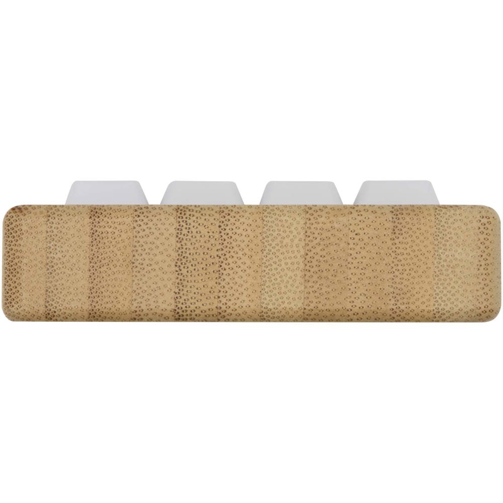 Algol recycled plastic phone stand and fidget toy with bamboo details