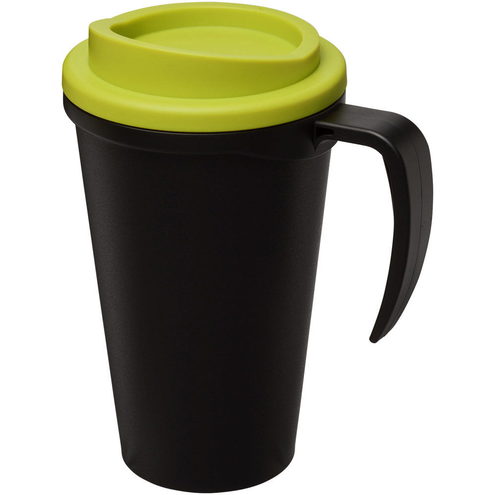 Americano® Grande 350 ml insulated mug - Black, Lime