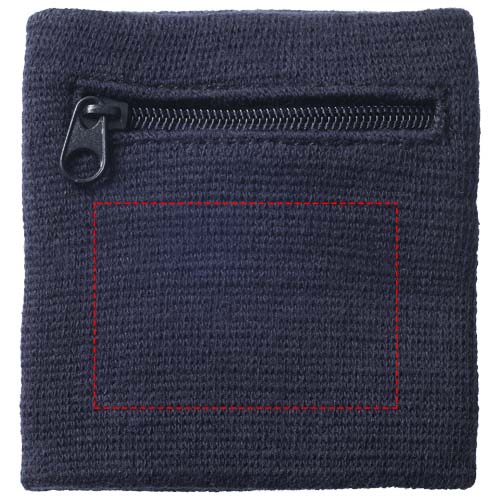Brisky performance wristband with zippered pocket